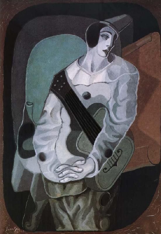 Juan Gris The clown with Guitar oil painting image